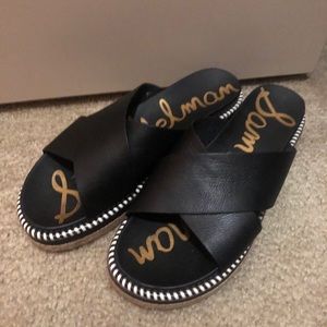 Sam Edelman Leather Espadrille Sandals